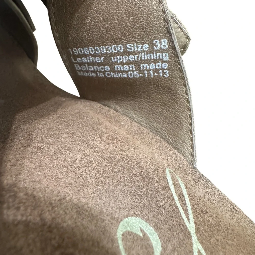 Dansko Fern Wedge Sandals Womens 8 Tan Leather Studded Buckle 1908039300